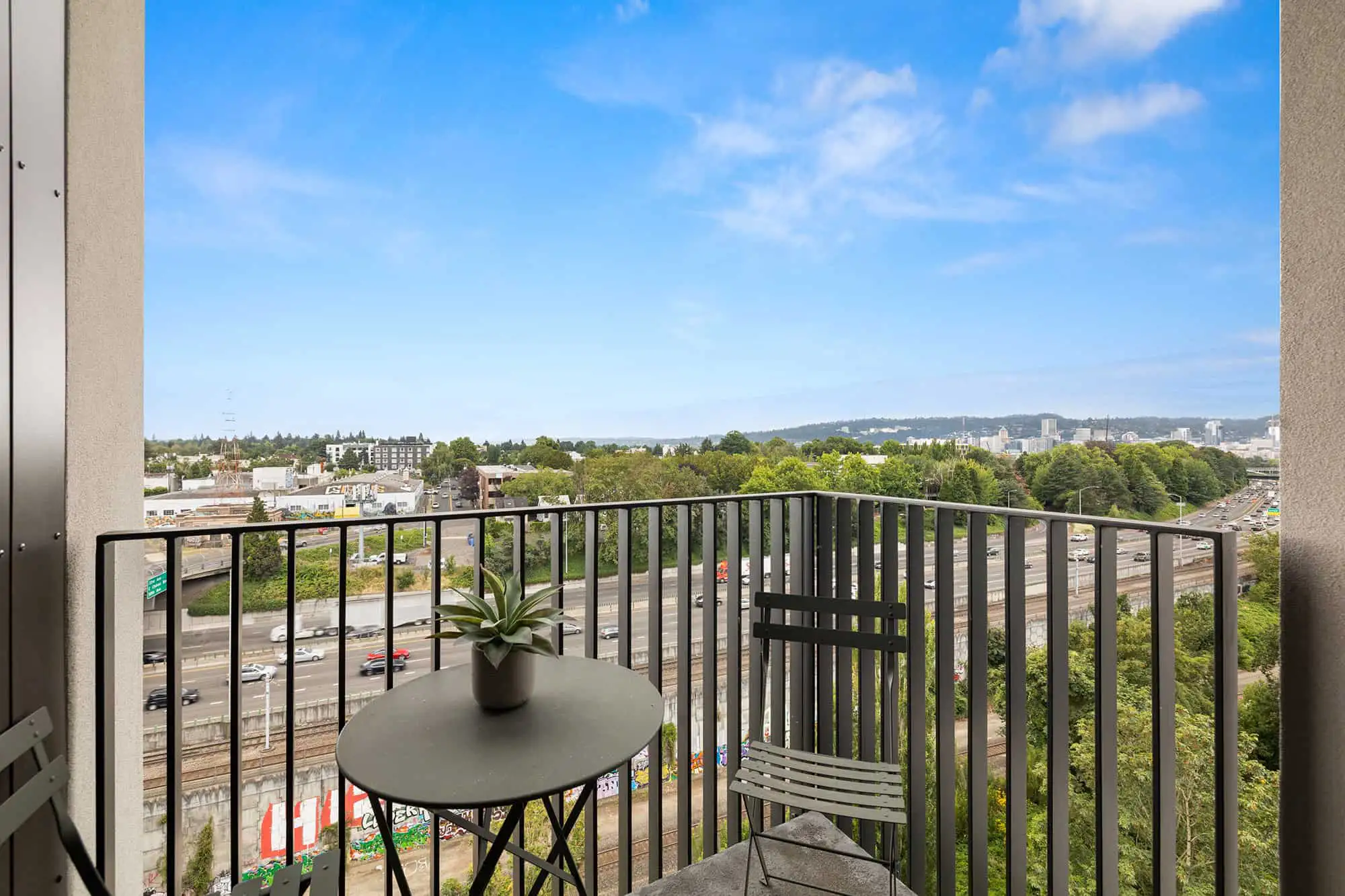 View from the balcony at The Payton